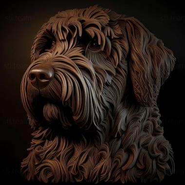 3D model Barbet dog breed dog (STL)